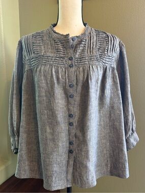 Wrap London 100% Linen Blouse